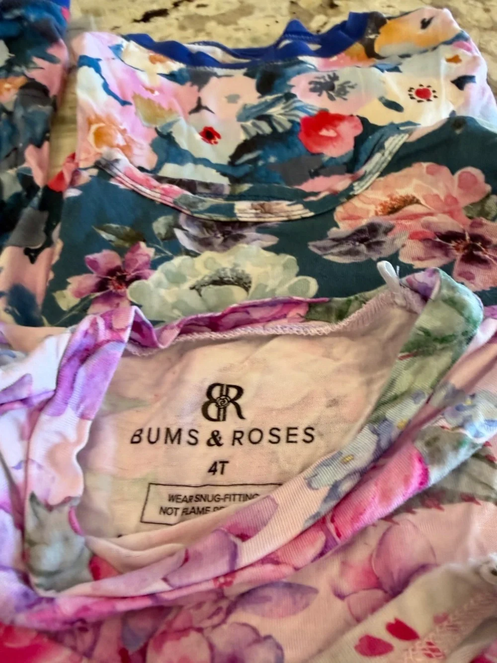 3T/4T Bamboo Pajama Play Clothes Lot Super Soft Posh Bums & Roses Kyte Kickee - Picture 7 of 11